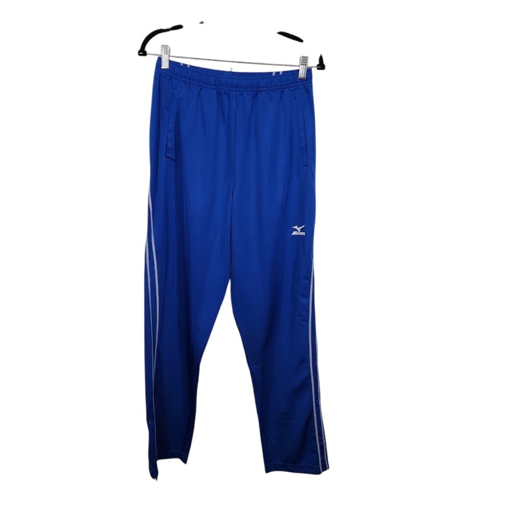 Mizuno Blue Athletic Track Pants Women's Training Warm Up Joggers - Medium